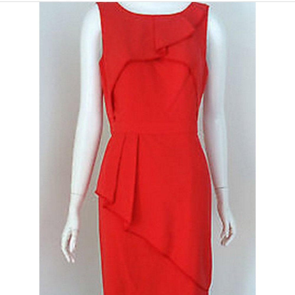 ⭐️BCBGMaxAzria⭐️VINTAGE ”Siri” Red Cocktail Dress Size:2 SOLD AS IS minor flaws
